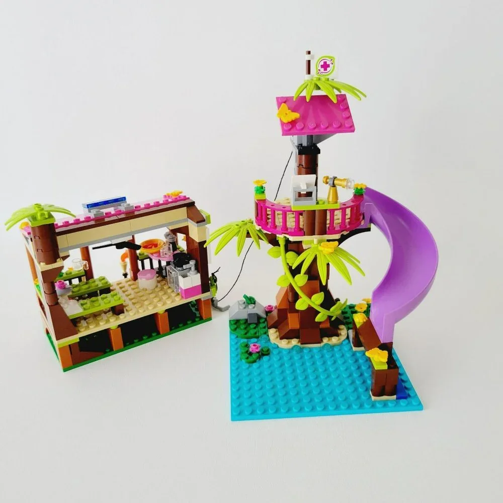 Lego Friends Jungle Rescue Base, NOT Assembled, Some Missing Pieces